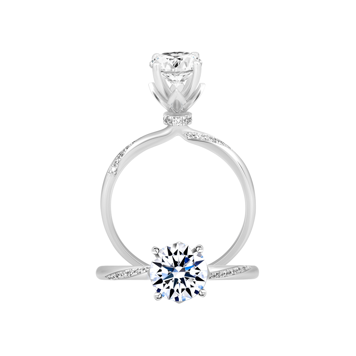 Nhẫn nữ kim cương tấm vàng 14K Flavorist 1CT