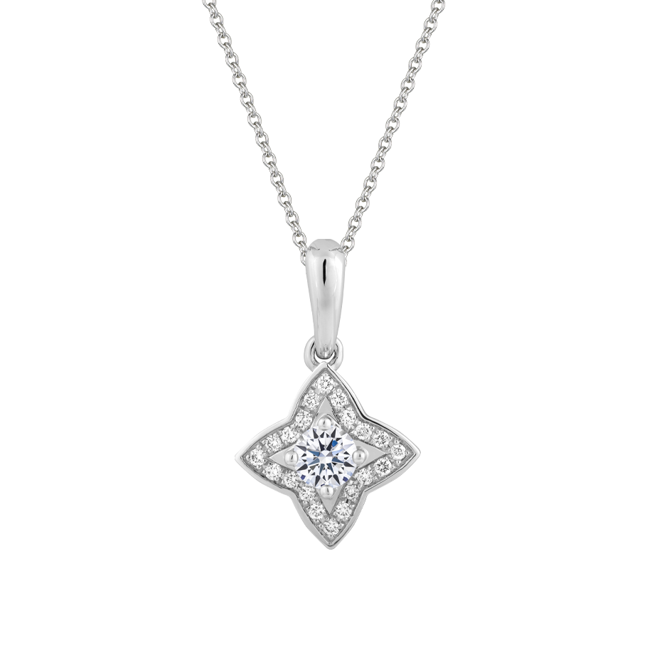 Ổ mặt kim cương tấm vàng 14K Lovely Star 2C