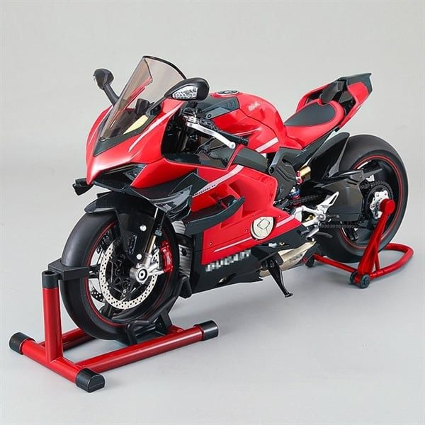 Mô hình xe Ducati V4 Superleggera có động cơ - Nồi quay được - phun khói khi vặn ga - kèm ben nâng tỉ lệ lớn 1:7 M92334 Alloy model MT06006
