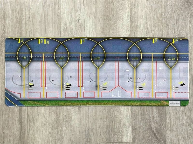 Phụ kiện thảm sa bàn chống trượt mô phỏng bãi đáp, sân bay kích thước 90x40cm 3mm cho mô hình máy bay Autono1 PT001