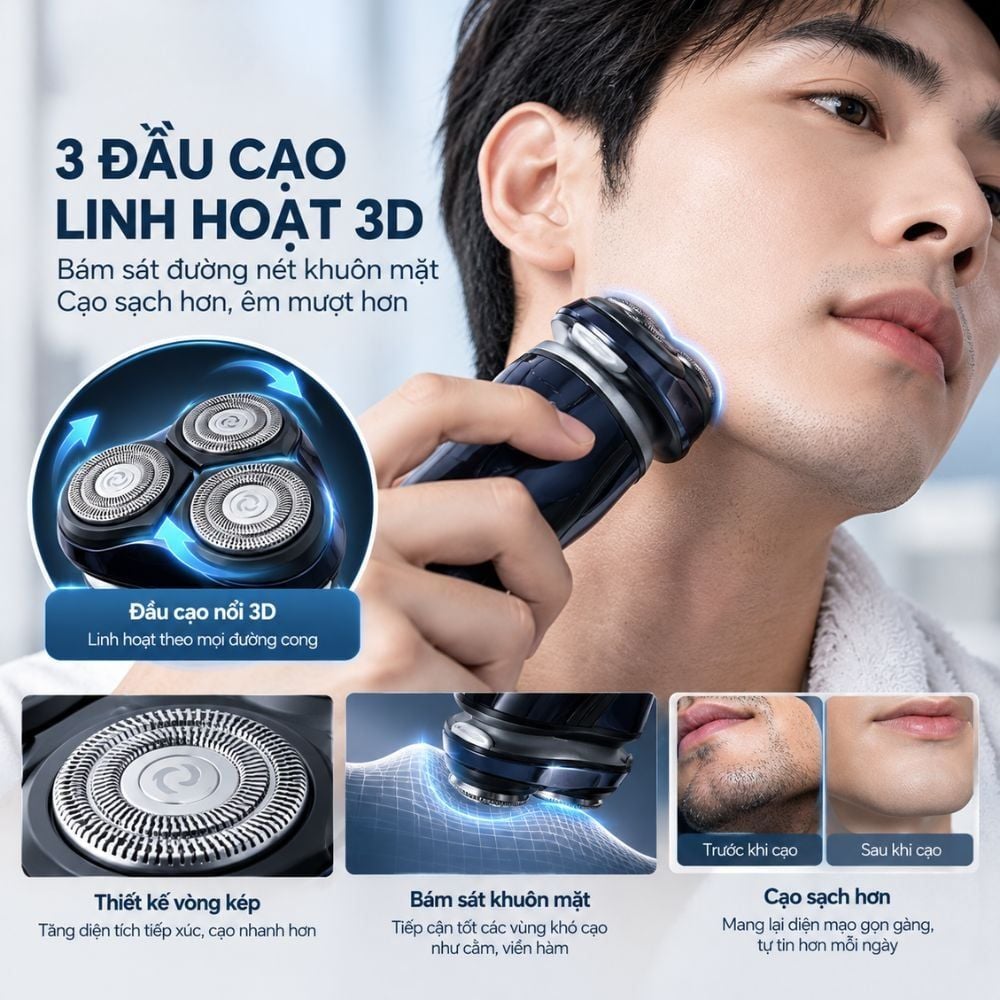 Máy cạo râu Kachi MK484 – hình ảnh chi tiết 3