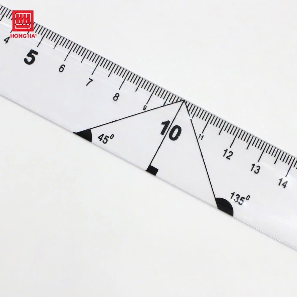 Thước kẻ Hồng Hà vạch thước rõ ràng độ chính xác cao chất liệu nhựa cao cấp, an toàn với sức khỏe, có độ bền cao 3385