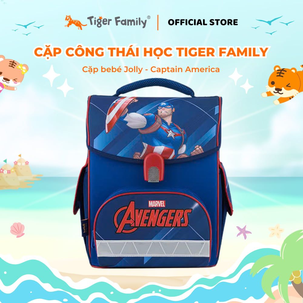 Cặp sách Tiger Family Jolly - Cặp be bé - Captain Ameria