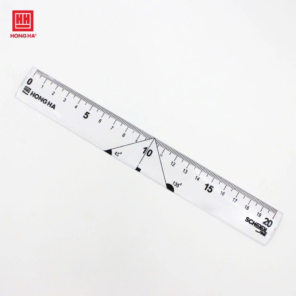 Thước kẻ Hồng Hà vạch thước rõ ràng độ chính xác cao chất liệu nhựa cao cấp, an toàn với sức khỏe, có độ bền cao 3385