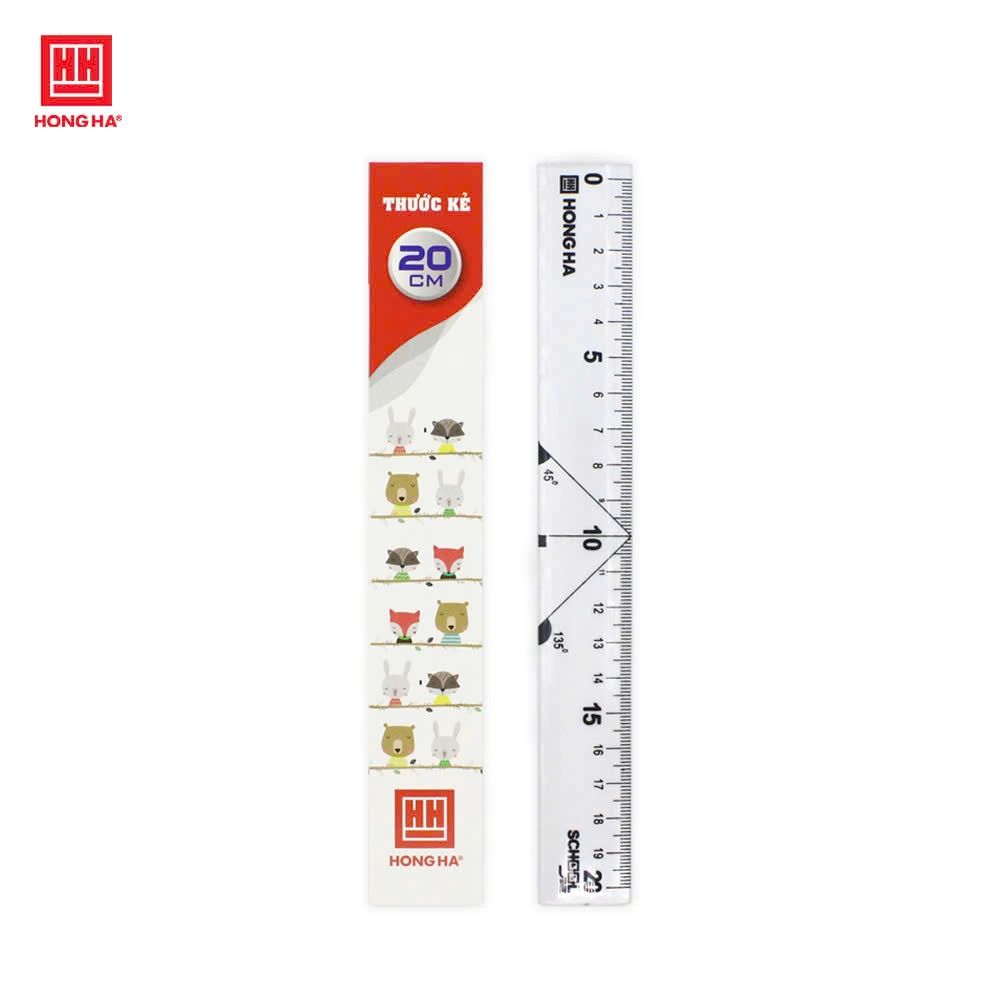 Thước kẻ Hồng Hà vạch thước rõ ràng độ chính xác cao chất liệu nhựa cao cấp, an toàn với sức khỏe, có độ bền cao 3385