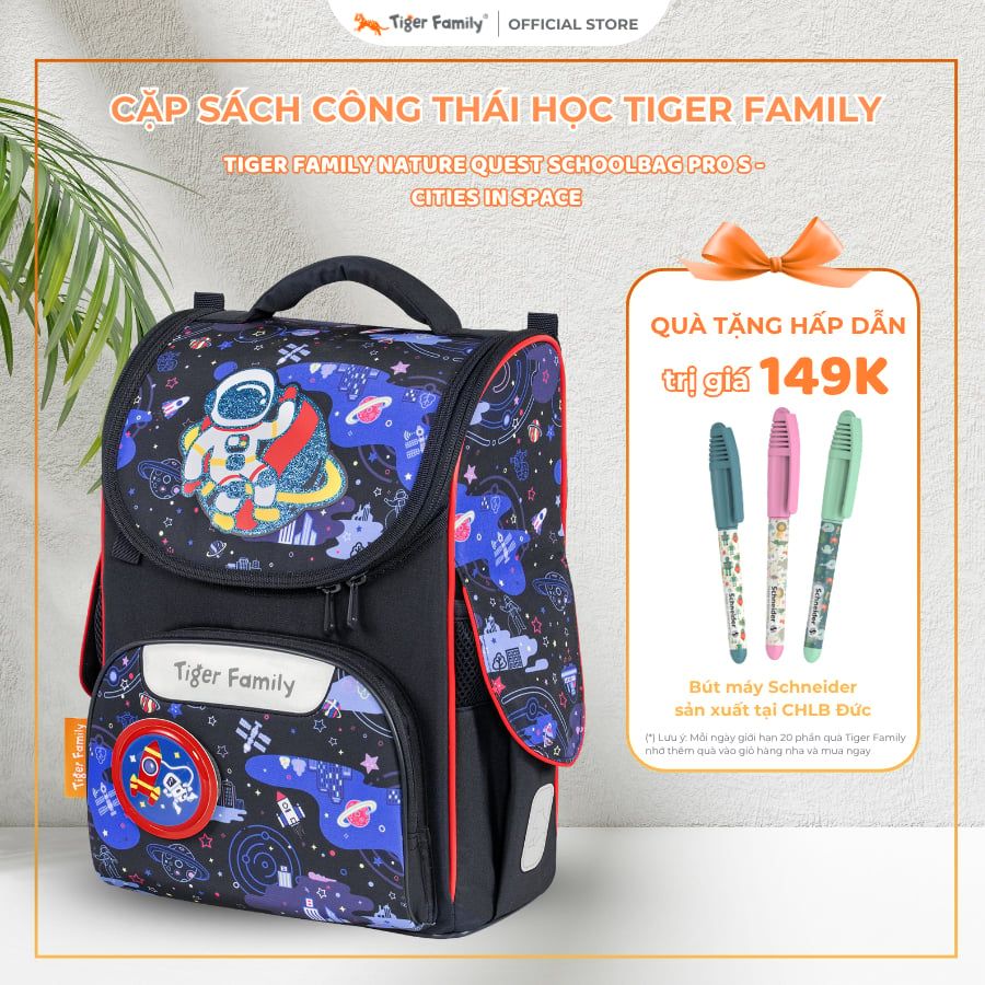 Cặp Sách Công Thái Học Tiger Family Nature Quest Schoolbag Pro S - Cities In Space TGNQ-116A