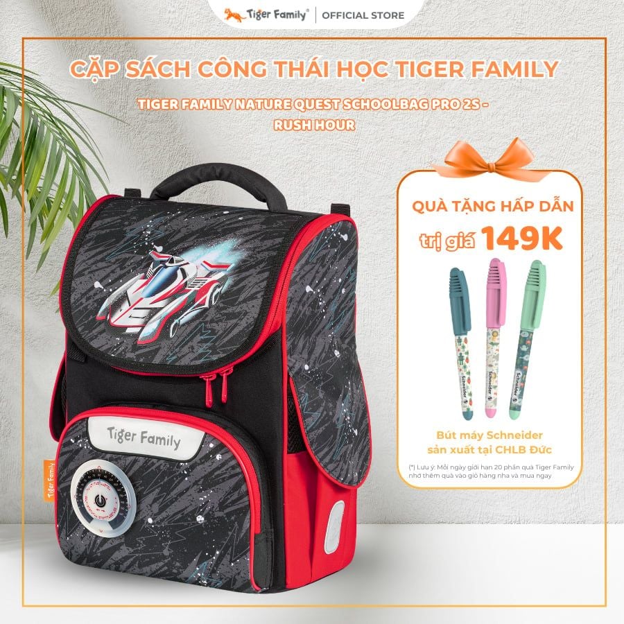 Cặp Sách công thái học Tiger Family Nature Quest Schoolbag Pro S - Rush Hour - TGNQ-109A(2)