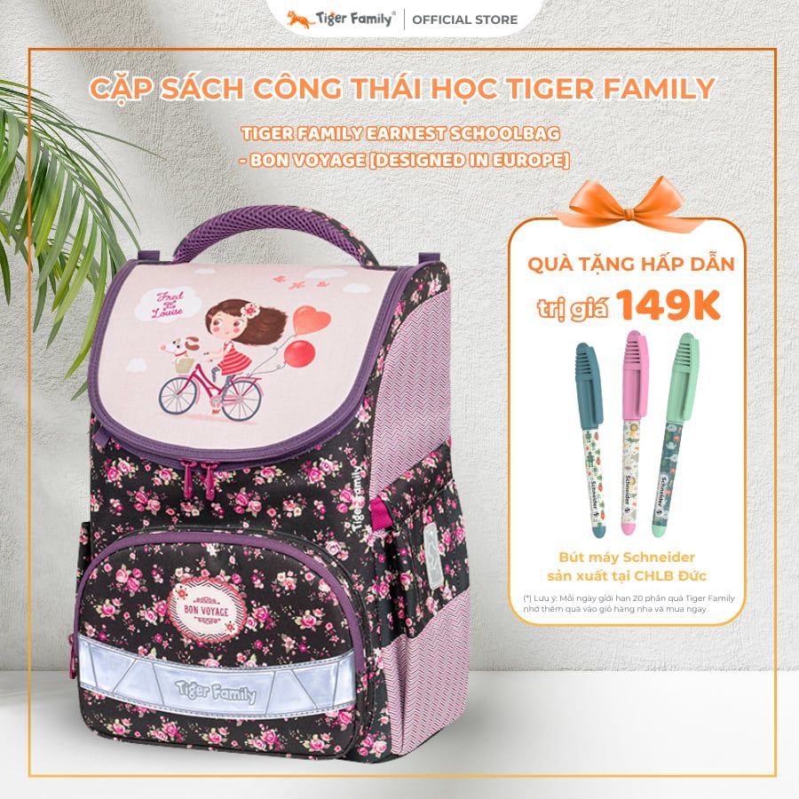 Cặp Sách Công Thái Học Tiger Family Earnest Schoolbag - Bon Voyage - Designed In Europe - TGET-018A