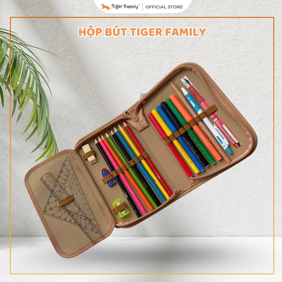 Hộp bút Tiger Family đụng dụng cụ học tập