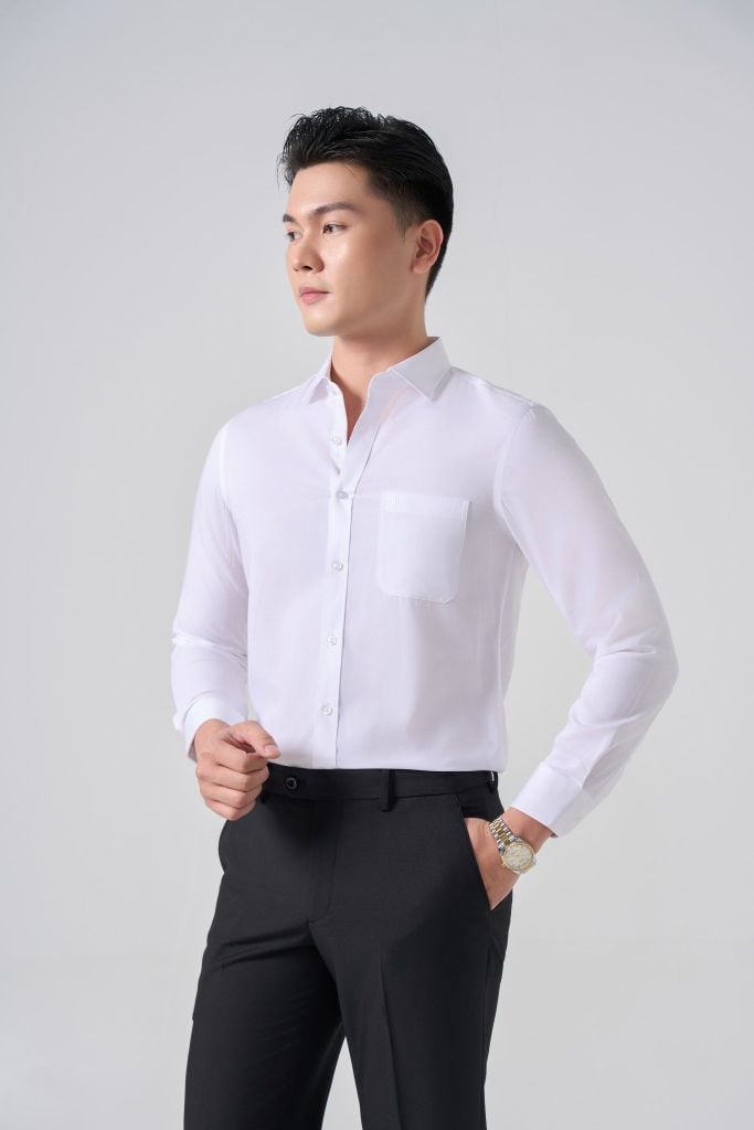 Sơ mi nam dài tay May 10 form SlimFit mã 010124129ĐTCV3 AT064