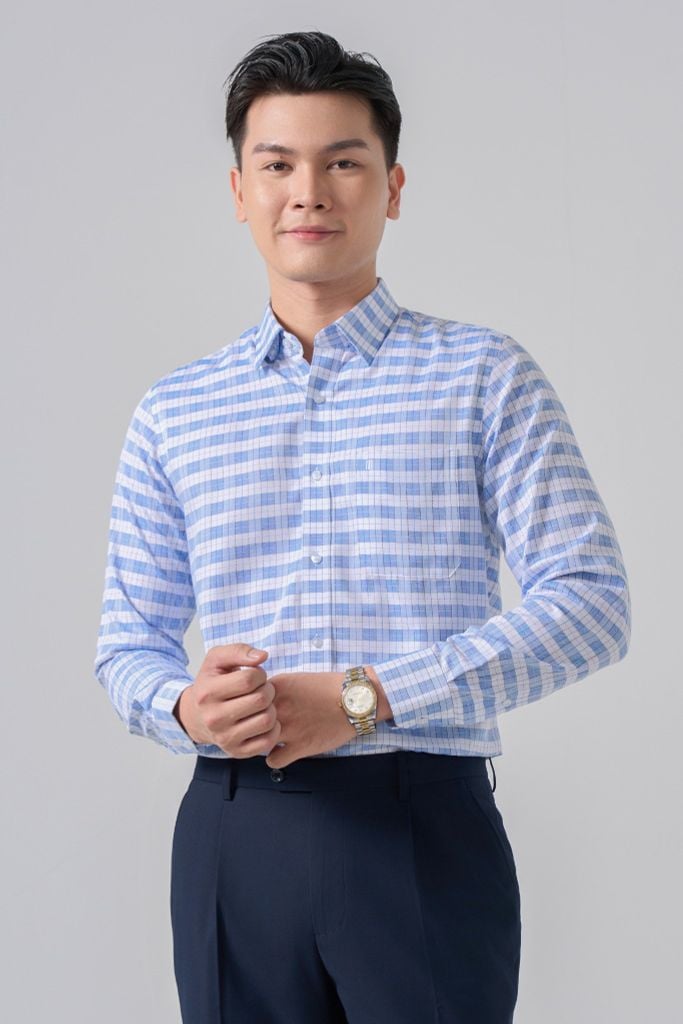 Sơ mi nam dài tay May 10 form RegularFit mã 010124239 AK602