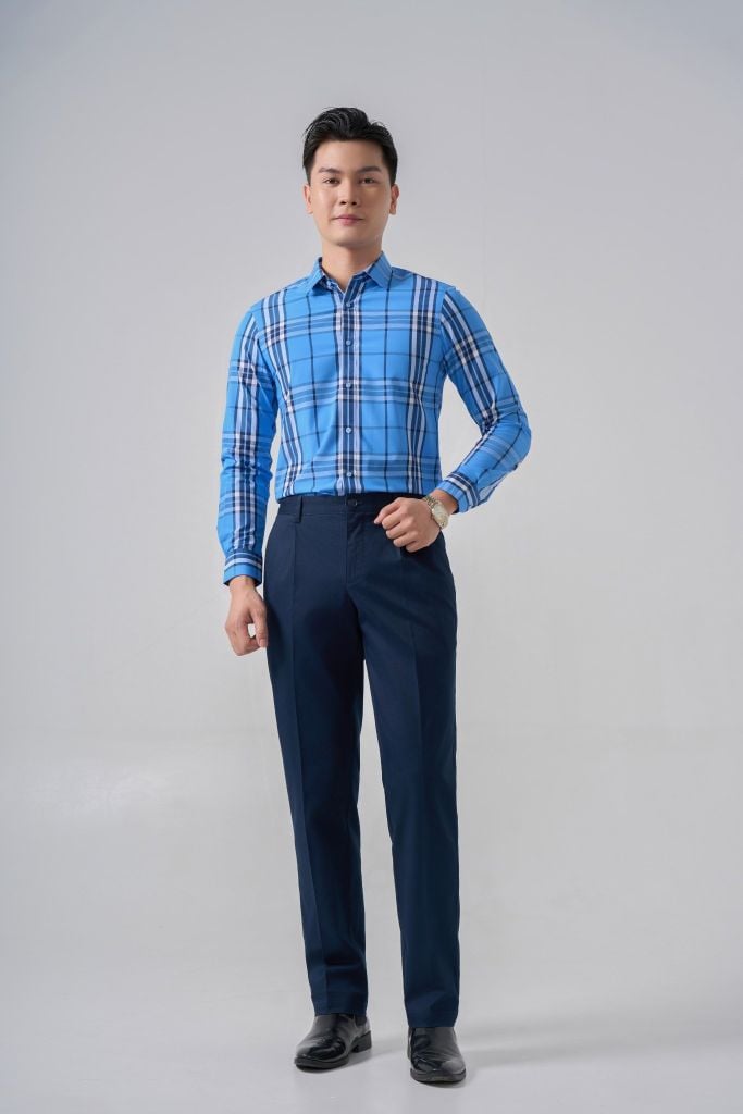 Sơ mi nam dài tay May 10 form SlimFit mã 010124248ĐT AK570
