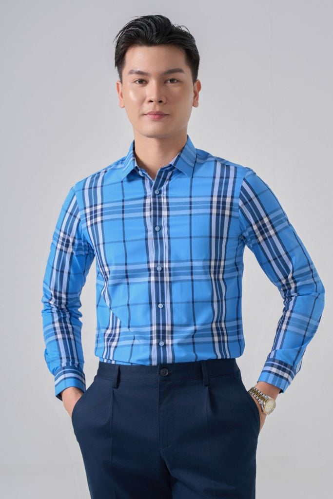Sơ mi nam dài tay May 10 form SlimFit mã 010124248ĐT AK570