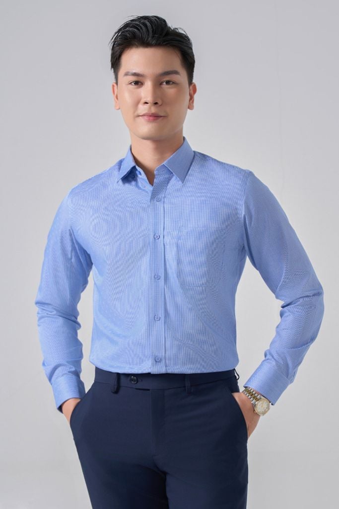 Sơ mi nam dài tay May 10 form RegularFit mã 010124292 AH348