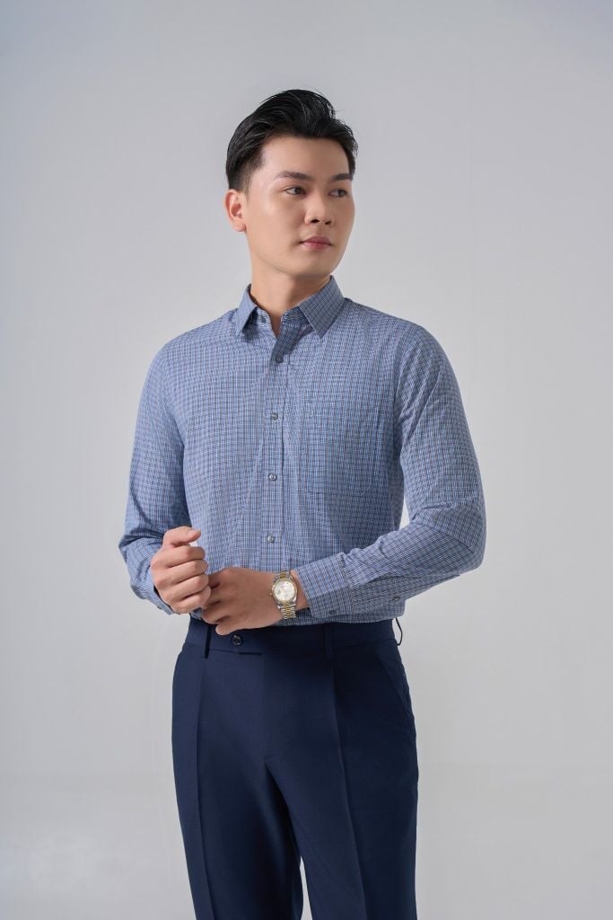 Sơ mi nam dài tay May 10 form RegularFit mã 010124298 AK484