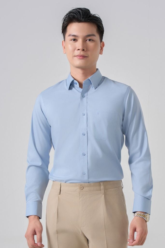 Sơ mi nam dài tay May 10 form RegularFit mã 010124298 AK495