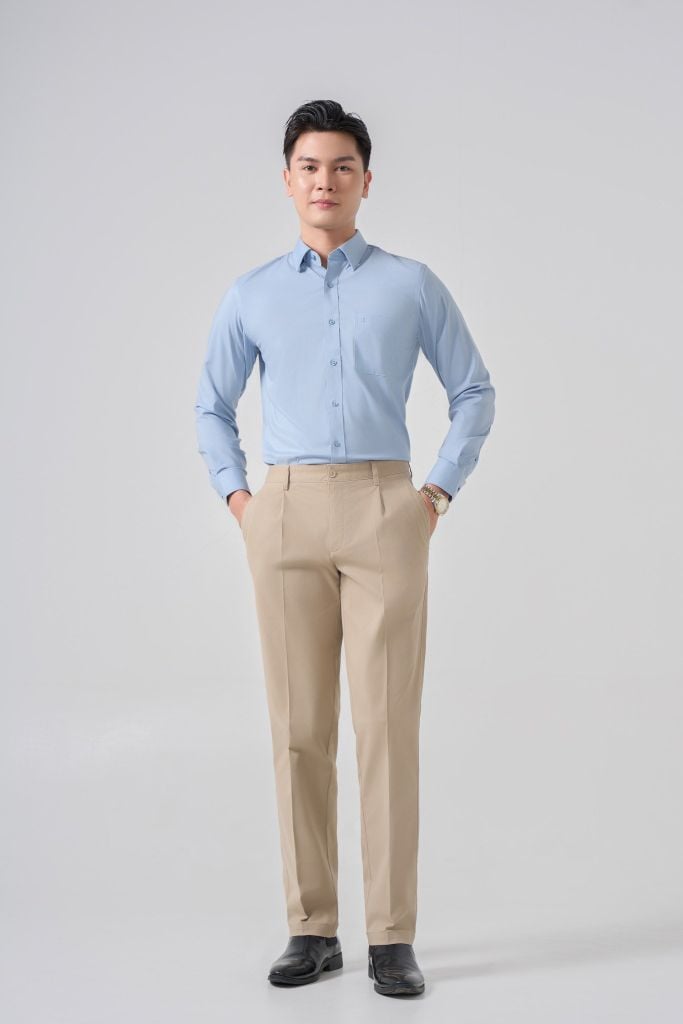 Sơ mi nam dài tay May 10 form RegularFit mã 010124298 AK495