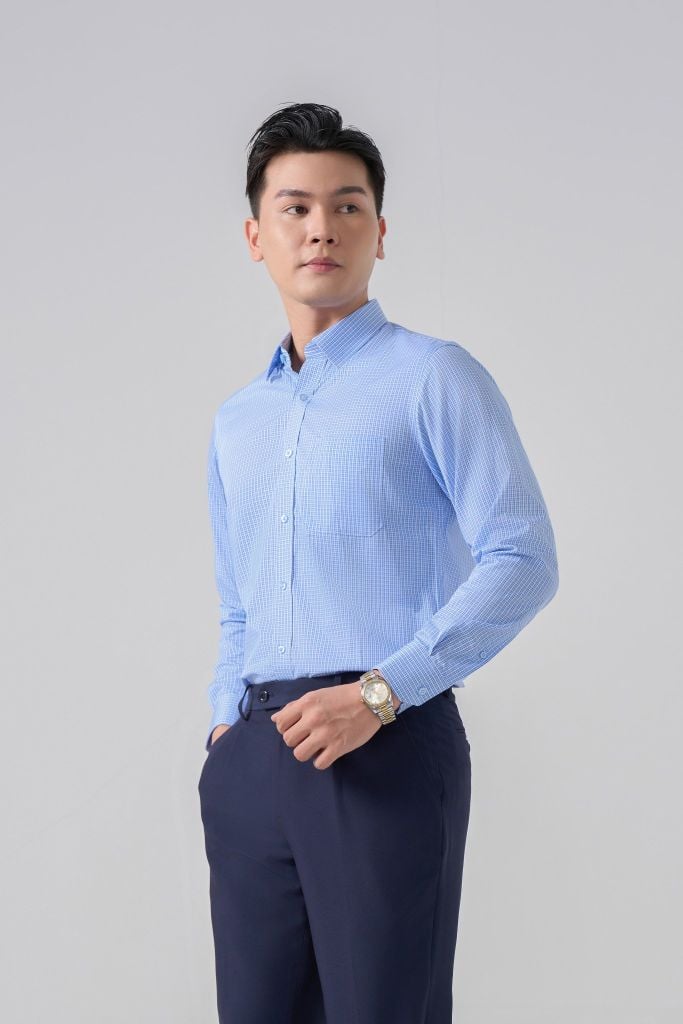 Sơ mi nam dài tay May 10 form RegularFit mã 010124298 AK548