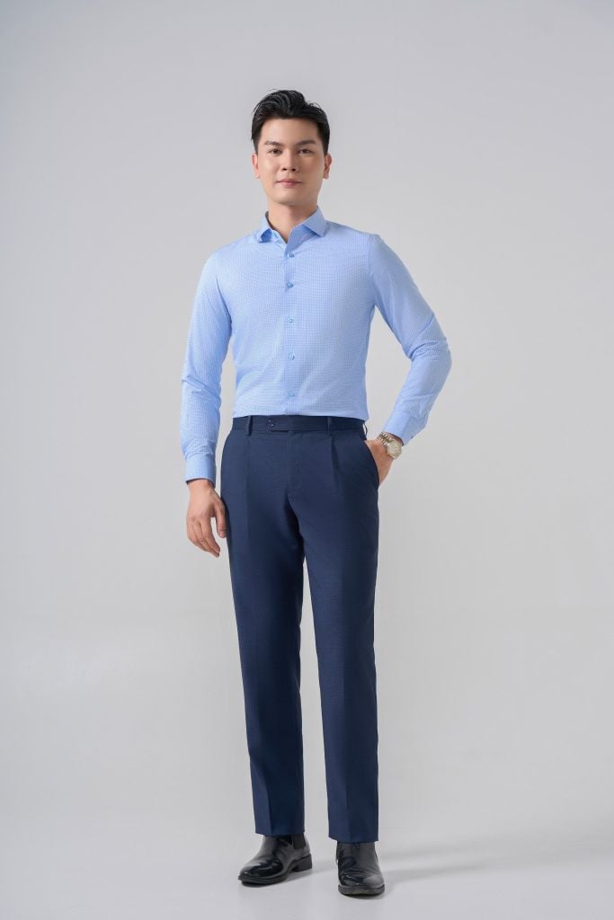 Sơ mi nam dài tay May 10 form SlimFit mã 010125005TTCV4 AK576