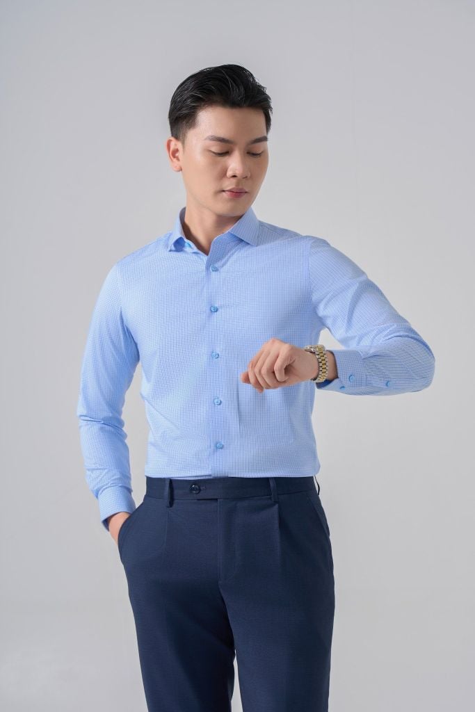 Sơ mi nam dài tay May 10 form SlimFit mã 010125005TTCV4 AK576