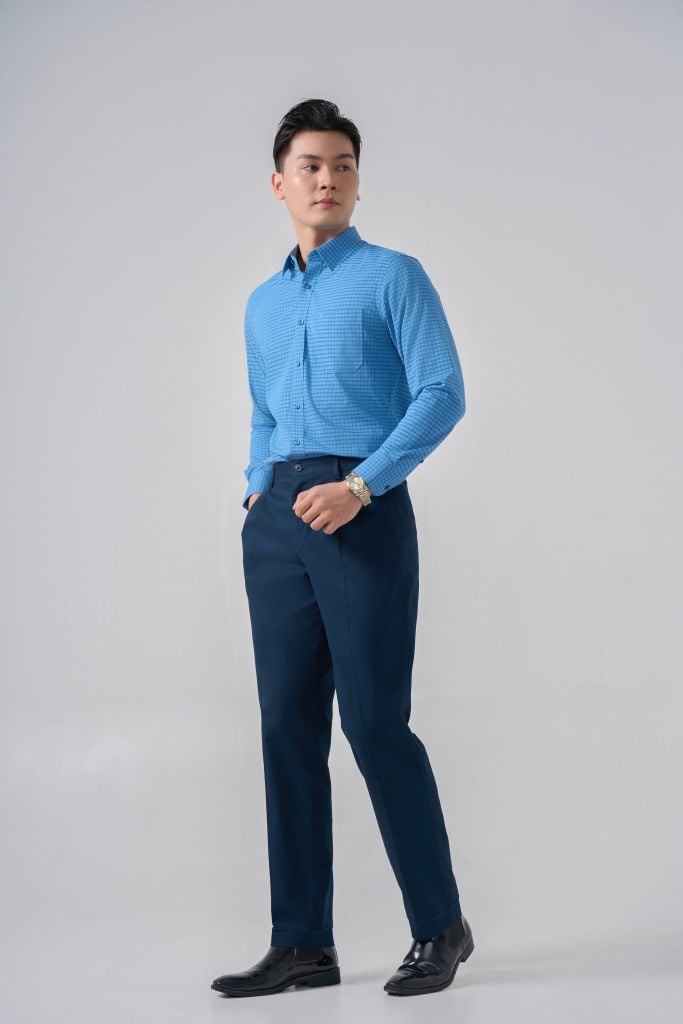 Sơ mi nam dài tay May 10 form RegularFit mã 010125009 AK565