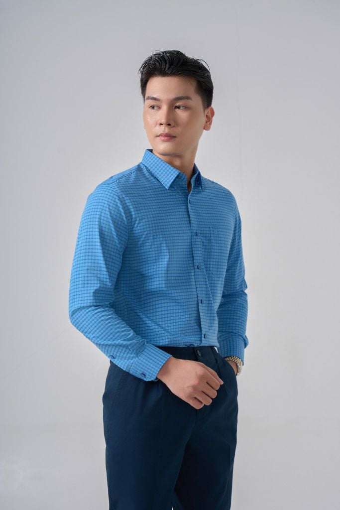 Sơ mi nam dài tay May 10 form RegularFit mã 010125009 AK565