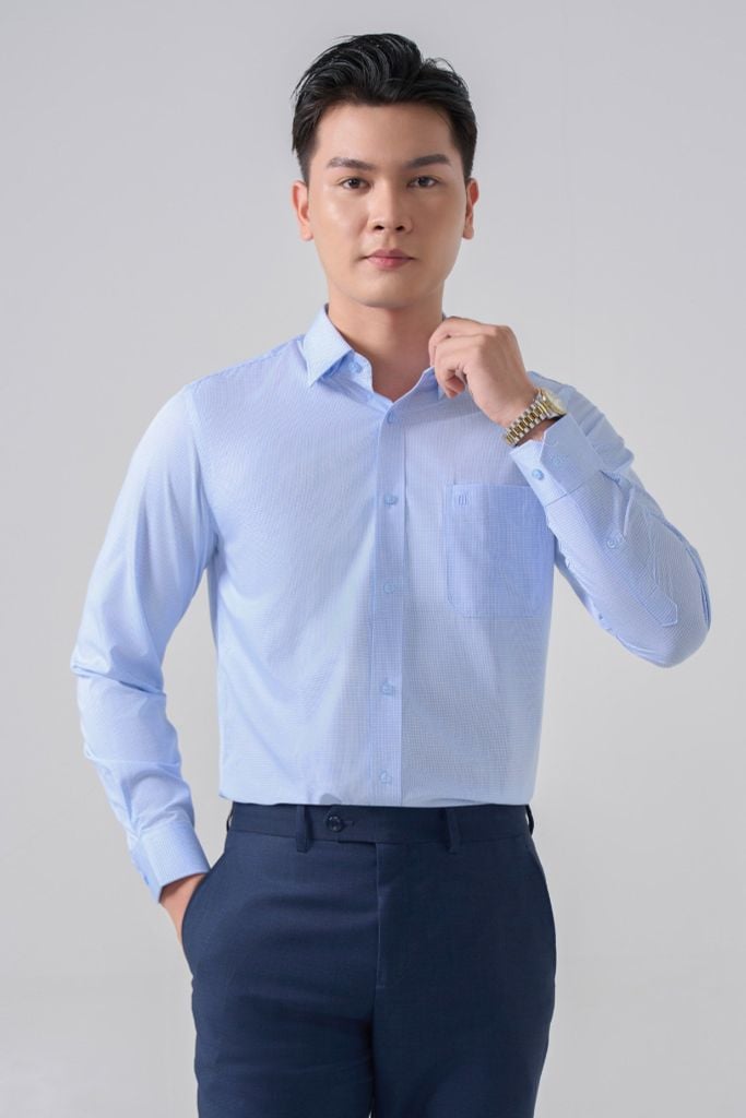 Sơ mi nam dài tay May 10 form RegularFit mã 010125009 AK593