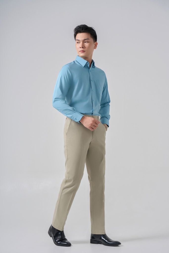 Sơ mi nam dài tay May 10 form Regular mã 010125087. AM149