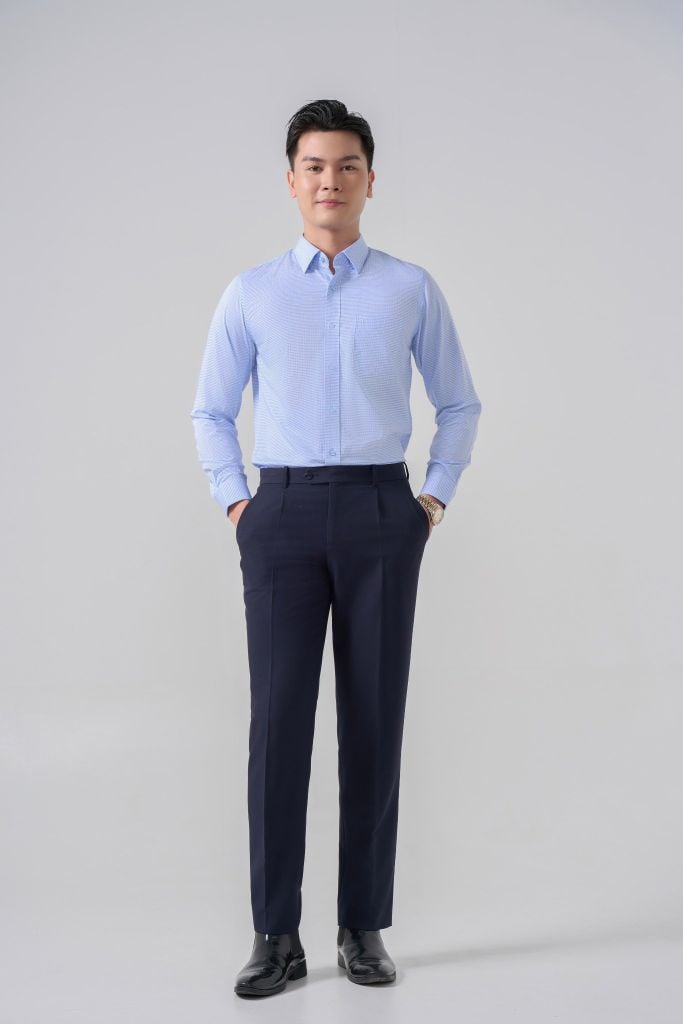 Quần âu nam có ly May 10 mã 020125244CL VG070