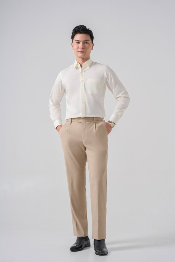Quần âu nam có ly May 10 mã 020125252CL VG098