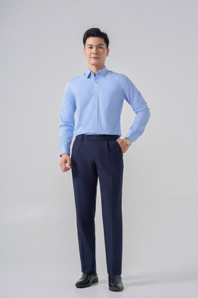 Quần âu nam có ly May 10 mã 020125935CLHM HM068CK