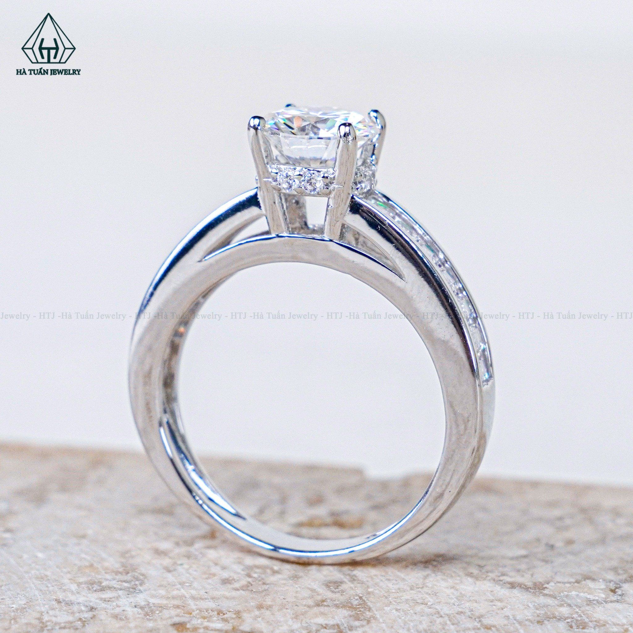 RX564 7mm Nhẫn nữ phối hàng barguette