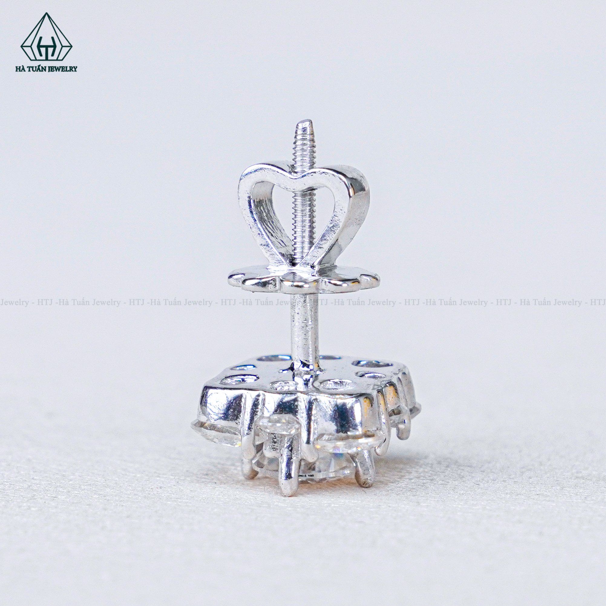 EX054 FULL MOIS 5mm Bông tai vuông