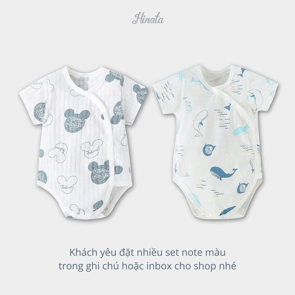 (03Set) Bodysuit ngắn cho bé sơ sinh từ 0-12 tháng Hinata BFS002N