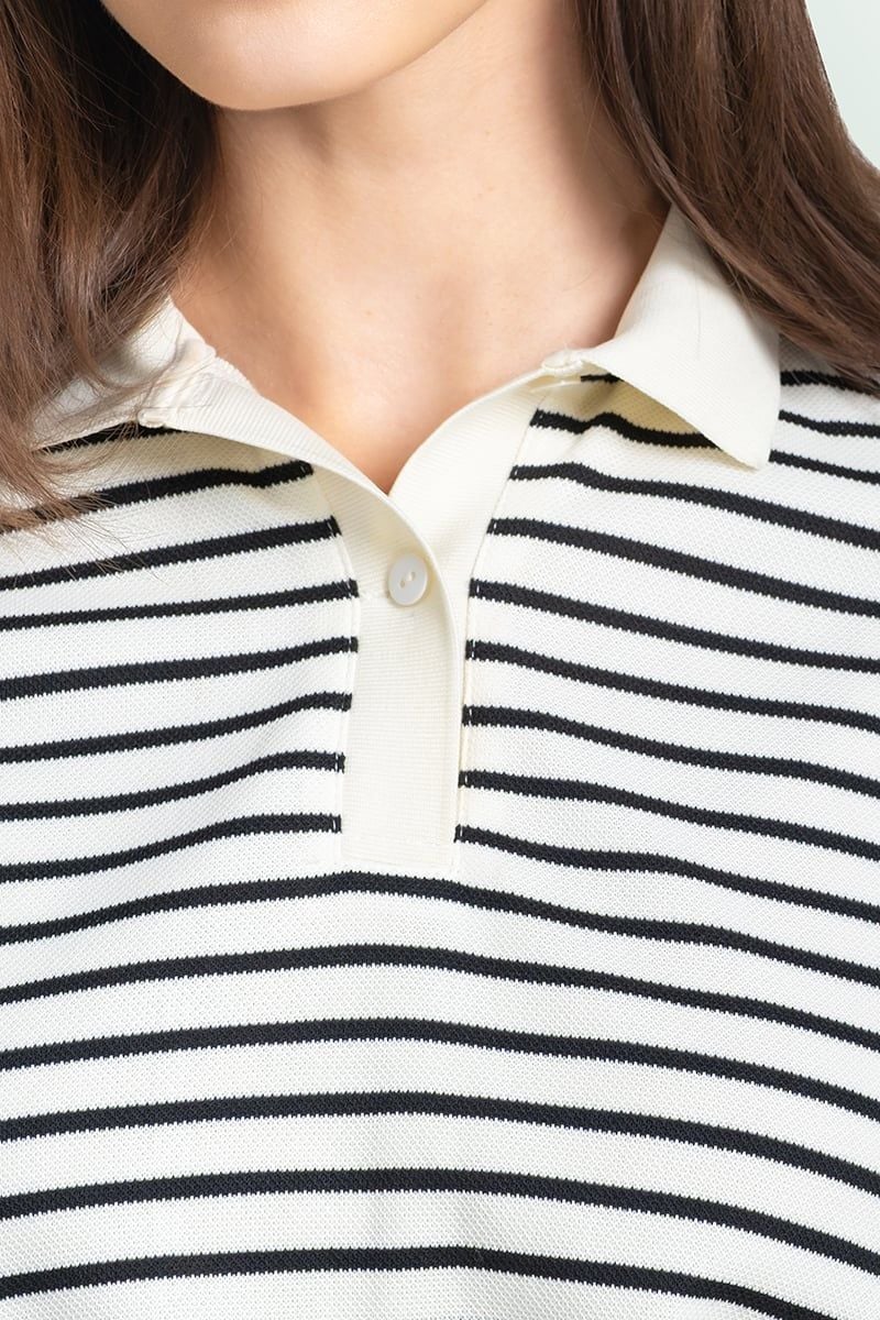 Áo Thun Polo Nữ Kẻ Sọc FWKS25SS07C