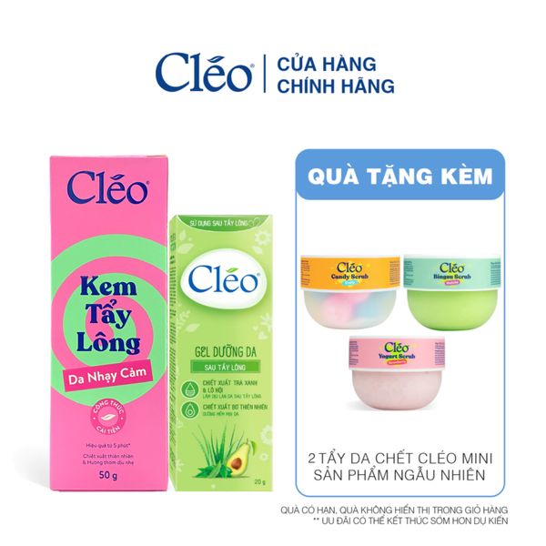 Combo Kem Tẩy Lông Da Nhạy Cảm/ Da Thường 50g & Gel Dưỡng Dịu Da 20g