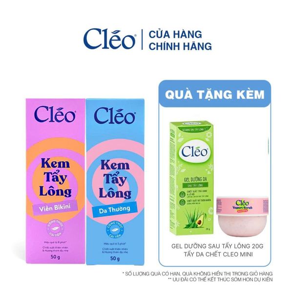 Combo Kem Tẩy Lông Da Nhạy Cảm/ Da Thường 50g & Kem Tẩy Lông Viền Bikini 50g