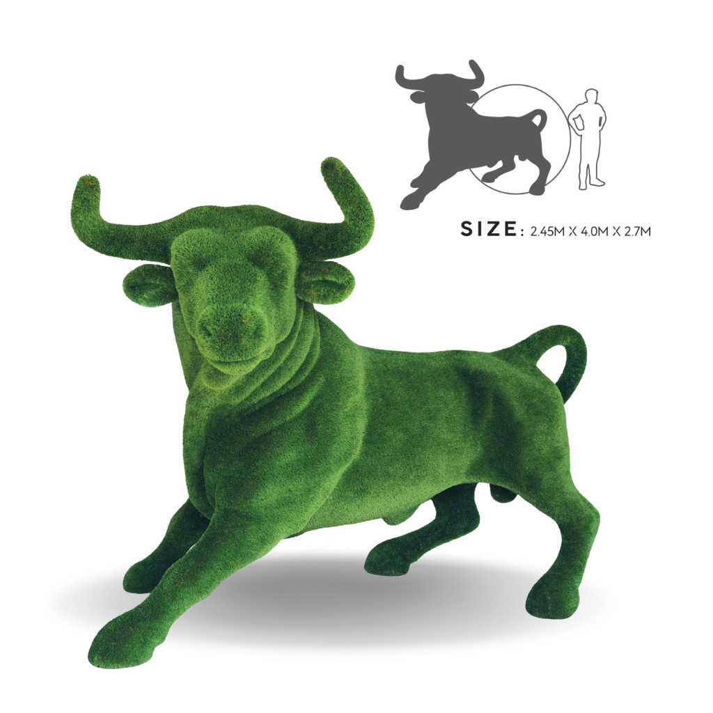Mô hình TT, hình con bò Corrida (T3- 1162), 2,45h*4,0d*2,7w m