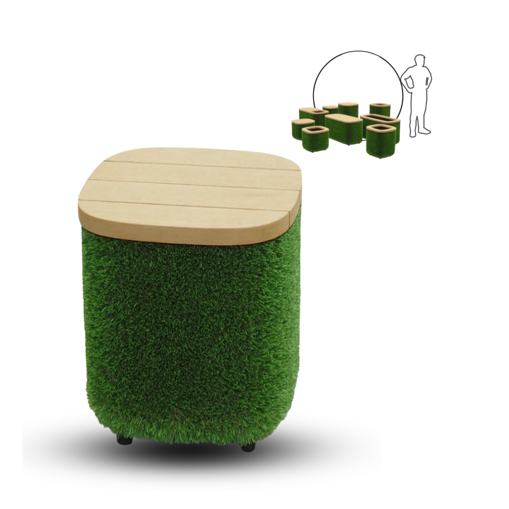 Mô hình TT, Đôn hình vuông nhỏ (T3-1254), 40h*40d*36w cm
