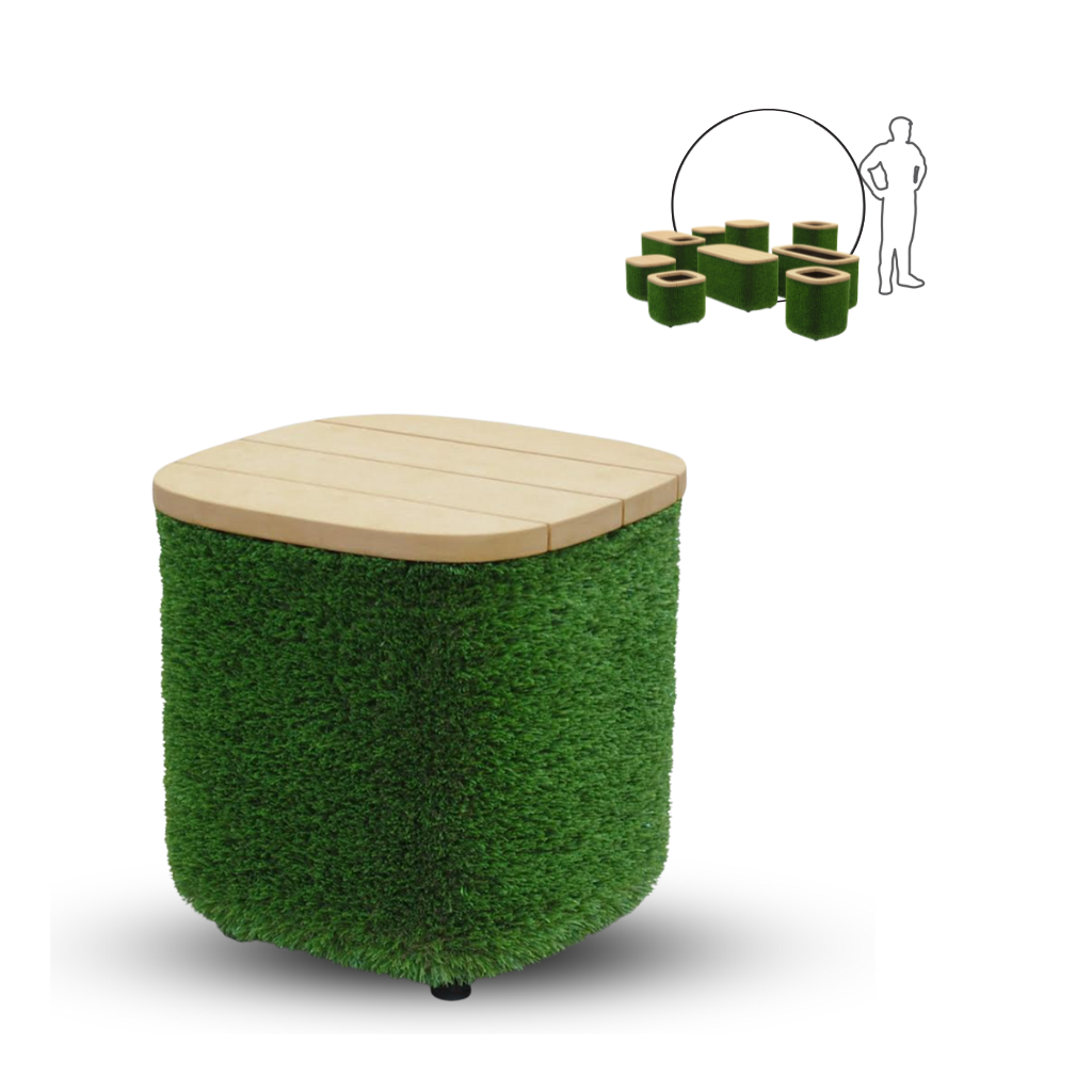 Mô hình TT, Đôn vuông vừa (T3-1256), 40h*40d*46w cm