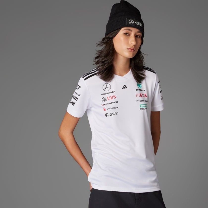 Áo thun Nữ đấu tay đua đội MERCEDES-AMG PETRONAS F1