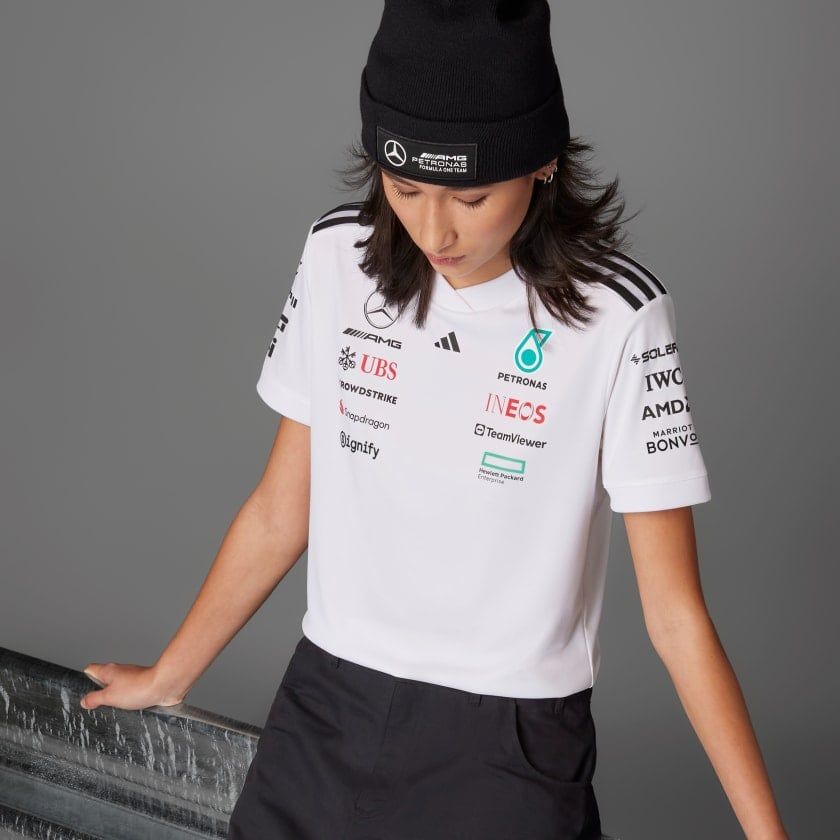 Áo thun Nữ đấu tay đua đội MERCEDES-AMG PETRONAS F1