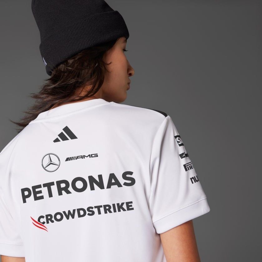 Áo thun Nữ đấu tay đua đội MERCEDES-AMG PETRONAS F1