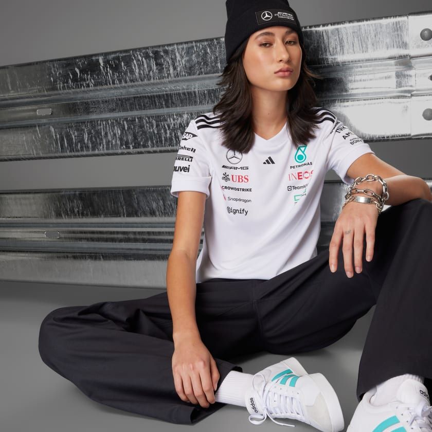 Áo thun Nữ đấu tay đua đội MERCEDES-AMG PETRONAS F1