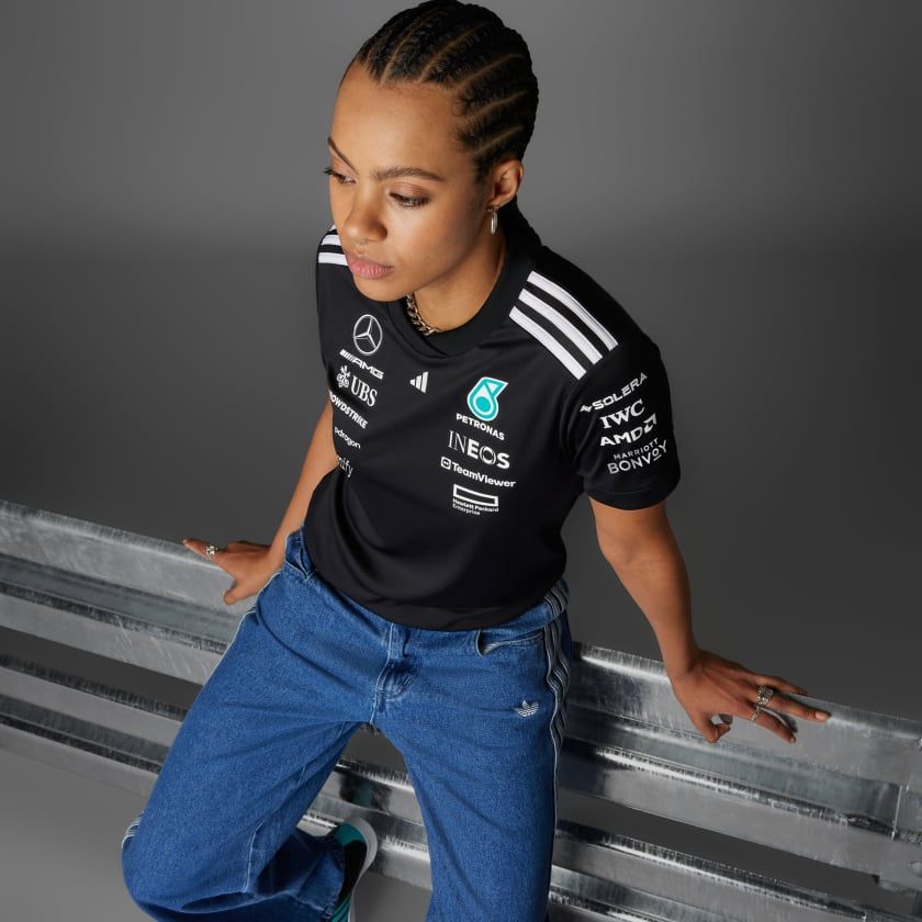 ÁO THUN NỮ JERSEY TAY ĐUA MERCEDES - AMG PETRONAS FORMULA ONE TEAM