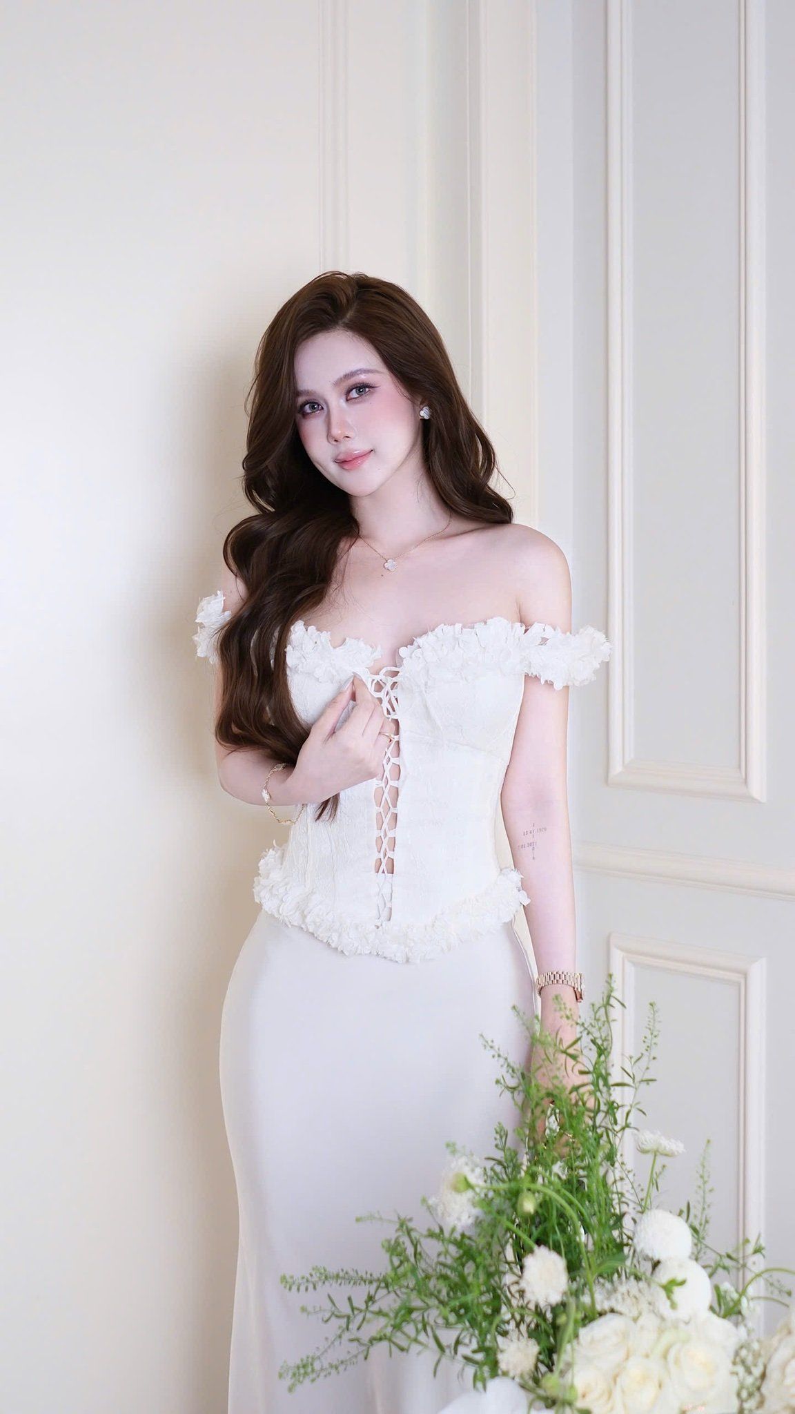 Áo Ren Đan Dây Bẹt Vai