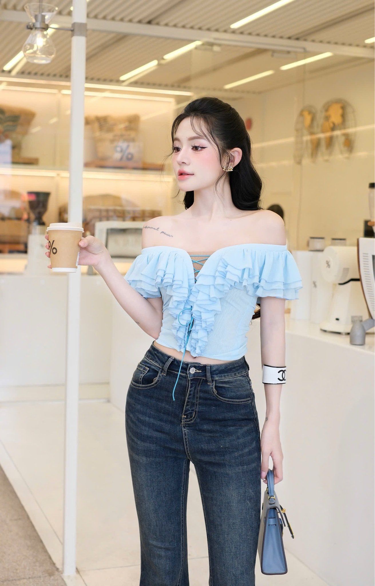 Quần Jean From Rộng Ống Loe
