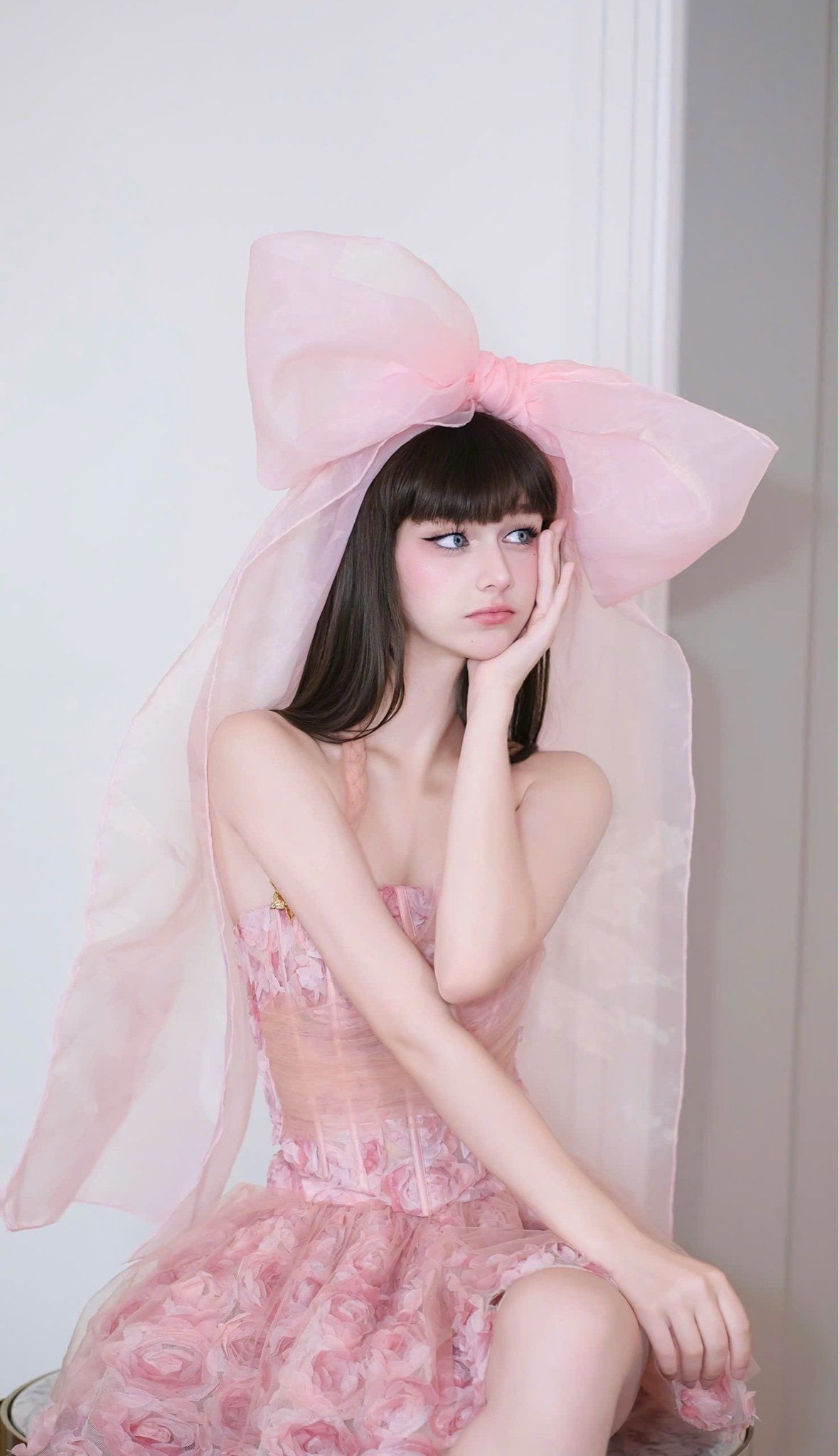 Set Yếm Lưới Hoa Hồng