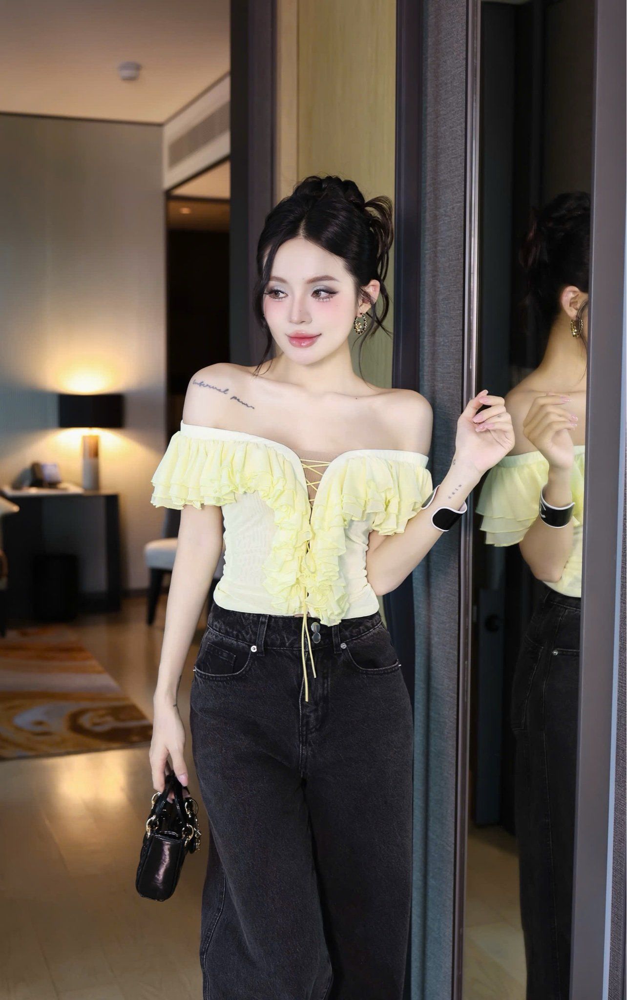 Quần Jean From Rộng Ống Loe