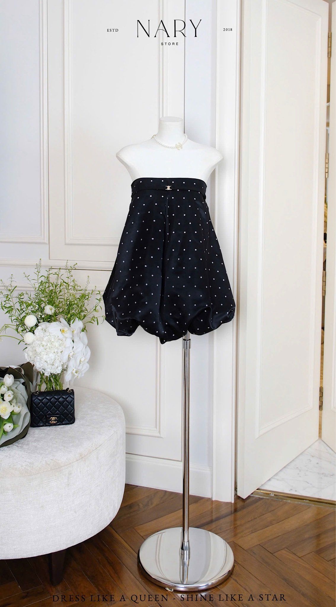 Đầm Babydoll Chấm Bi